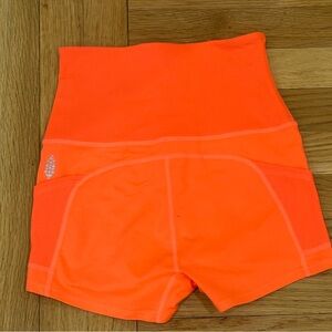 High-Waisted Neon Orange FP Movement Women's Shorts XS Baddie